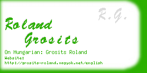 roland grosits business card